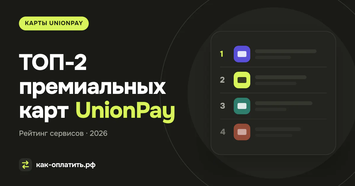 ТОП-2 премиальных карт UnionPay в 2026 году