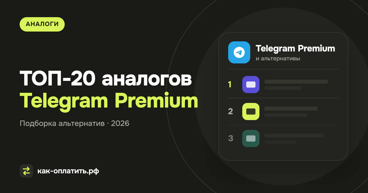 ТОП-20 аналогов Telegram Premium, российских и международных