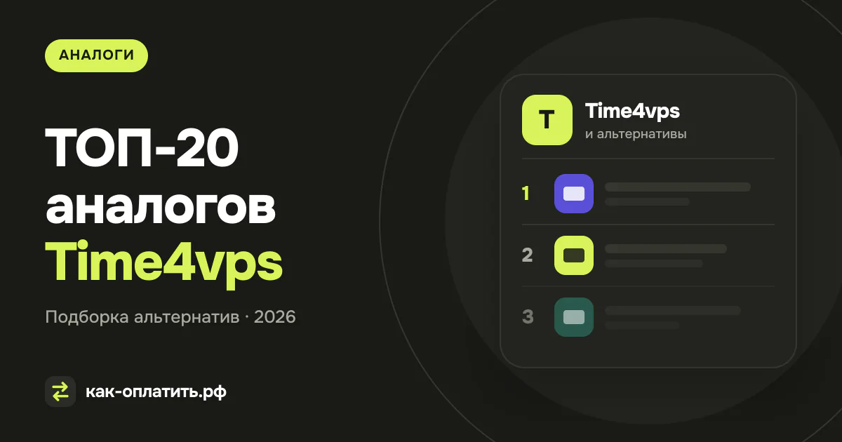 ТОП-20 аналогов Time4vps, российских и международных