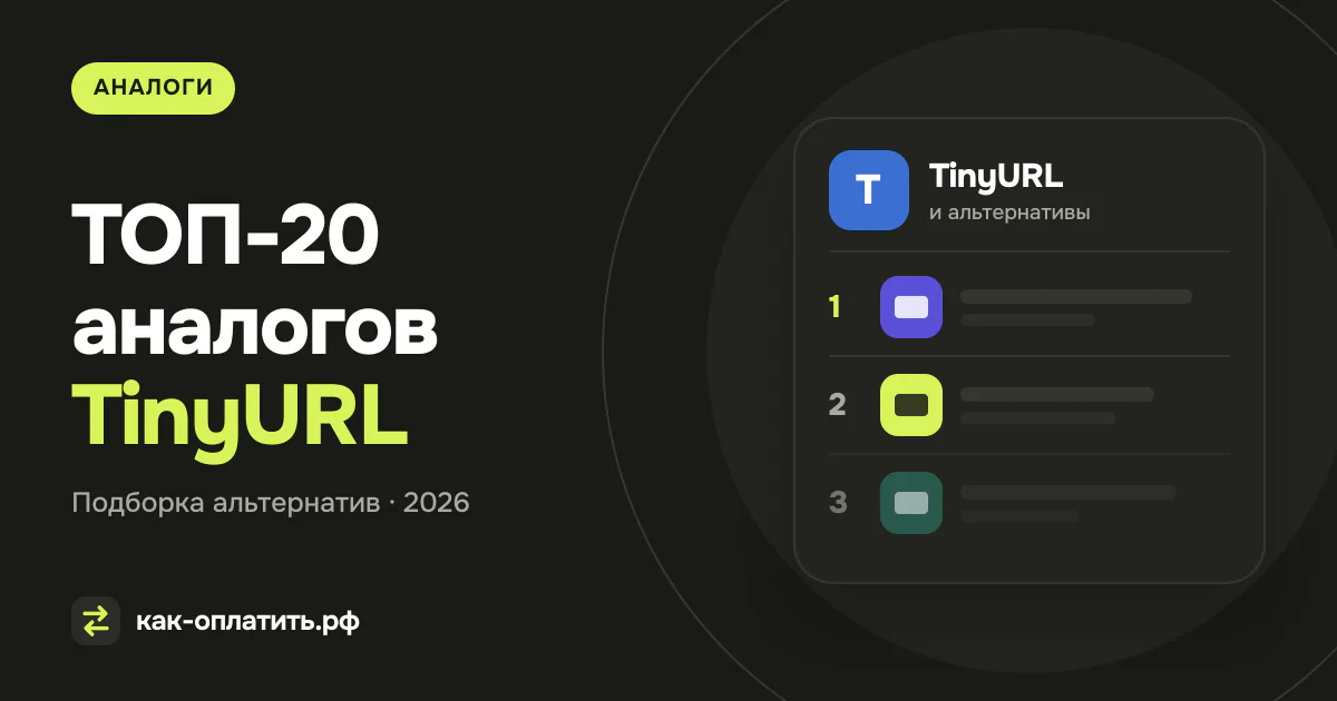 ТОП-20 аналогов TinyURL, российских и международных