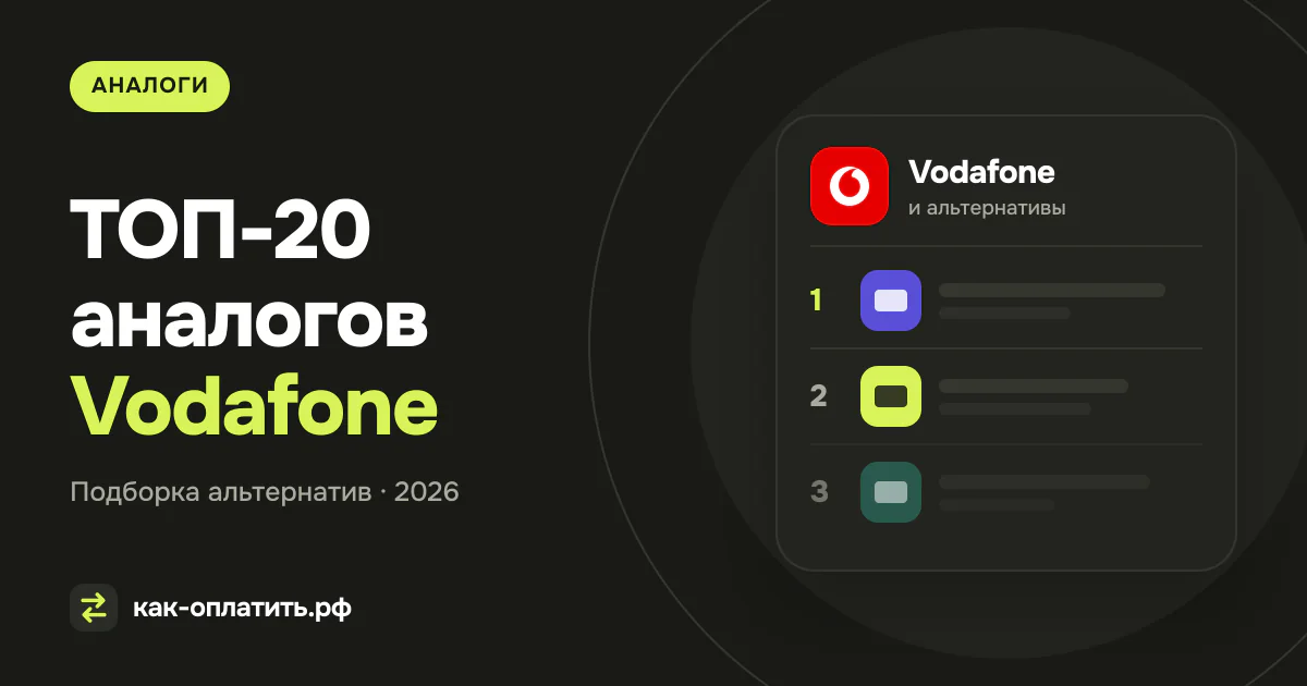 ТОП-20 аналогов Vodafone, российских и международных