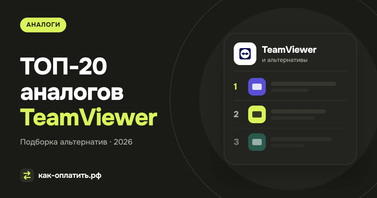 ТОП-20 аналогов TeamViewer, российских и международных