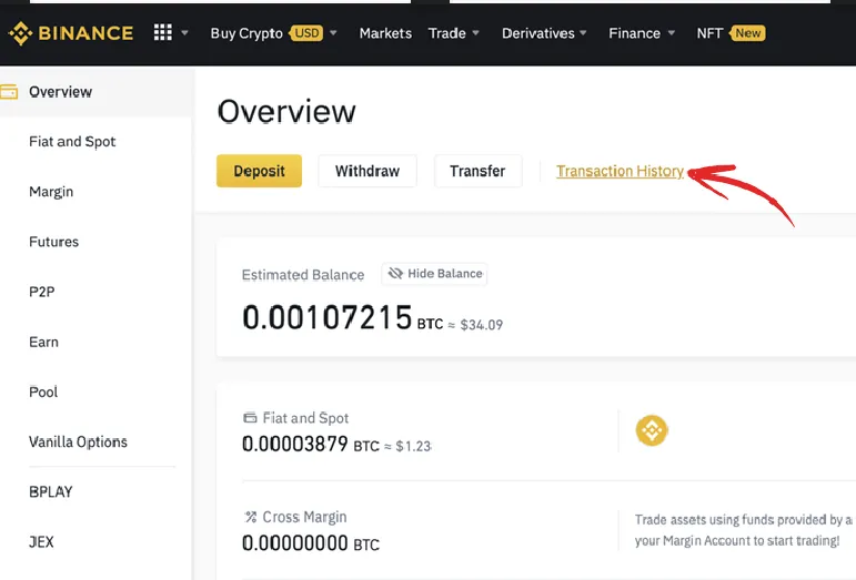 Как посмотреть историю P2P сделок Binance