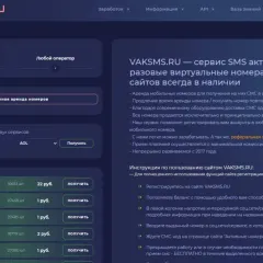 Сервис номеров VAKSMS логотип